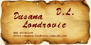 Dušana Londrović vizit kartica
